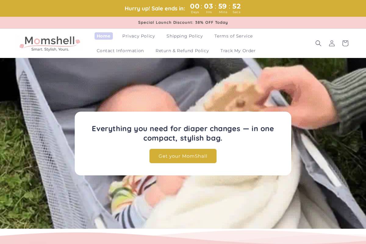 momshell.store homepage screenshot