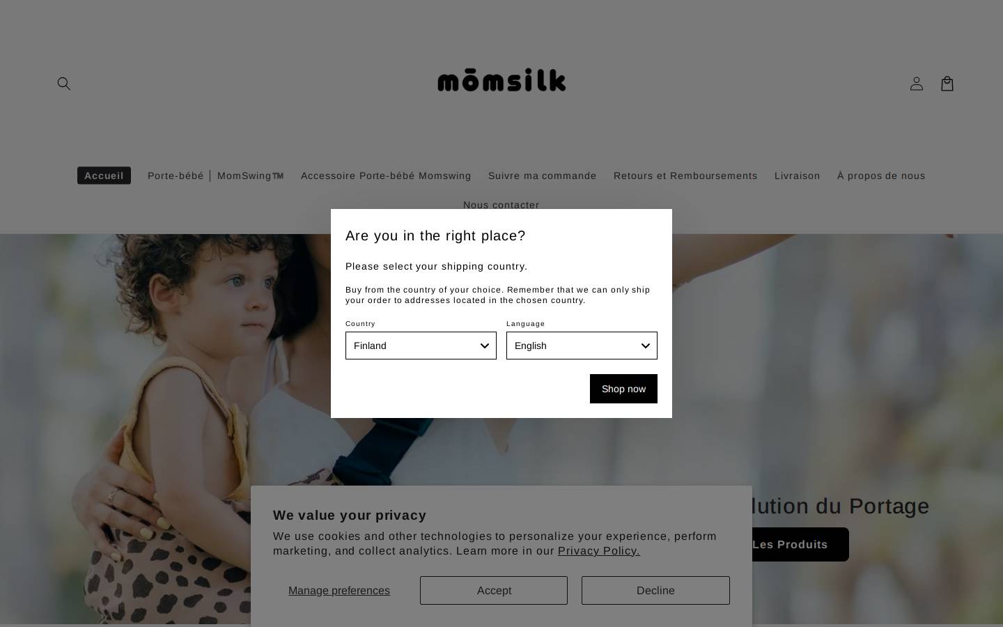 momsilk.com homepage screenshot