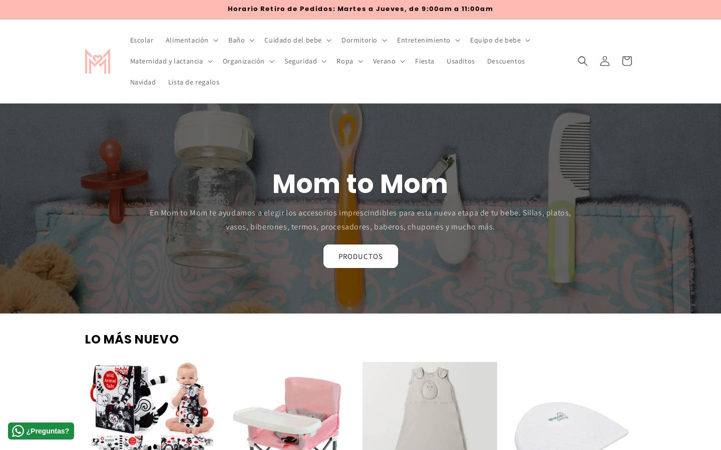 momtomomcr.com homepage screenshot