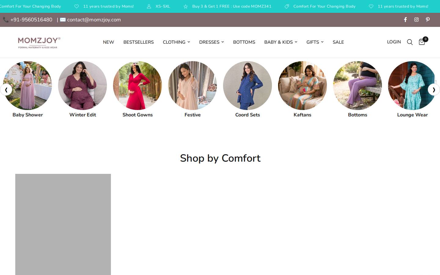 momzjoy.com homepage screenshot