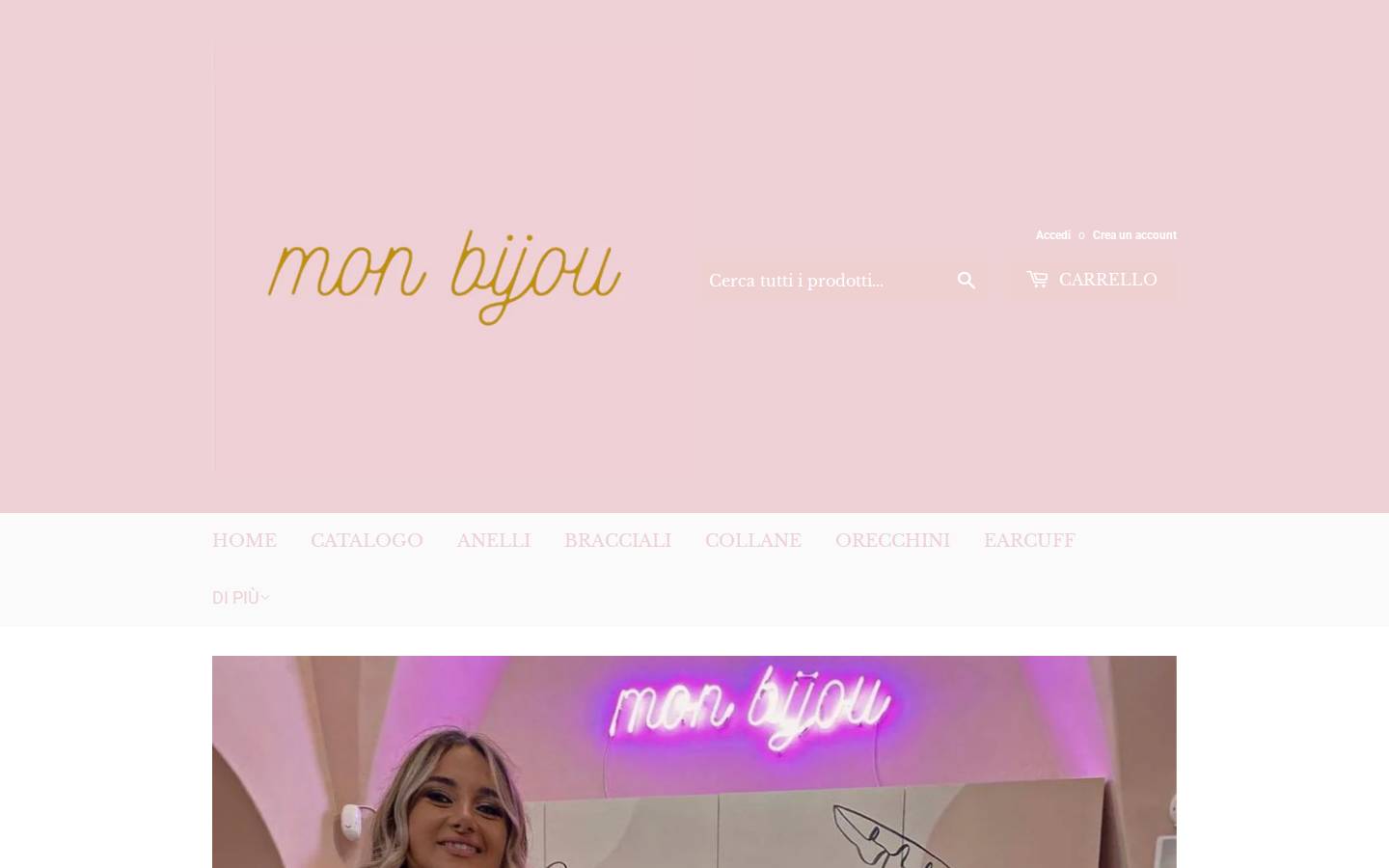 Mon Bijou homepage screenshot