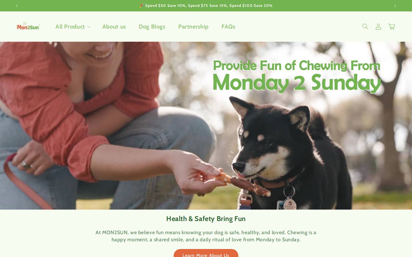 mon2sunday.com homepage screenshot