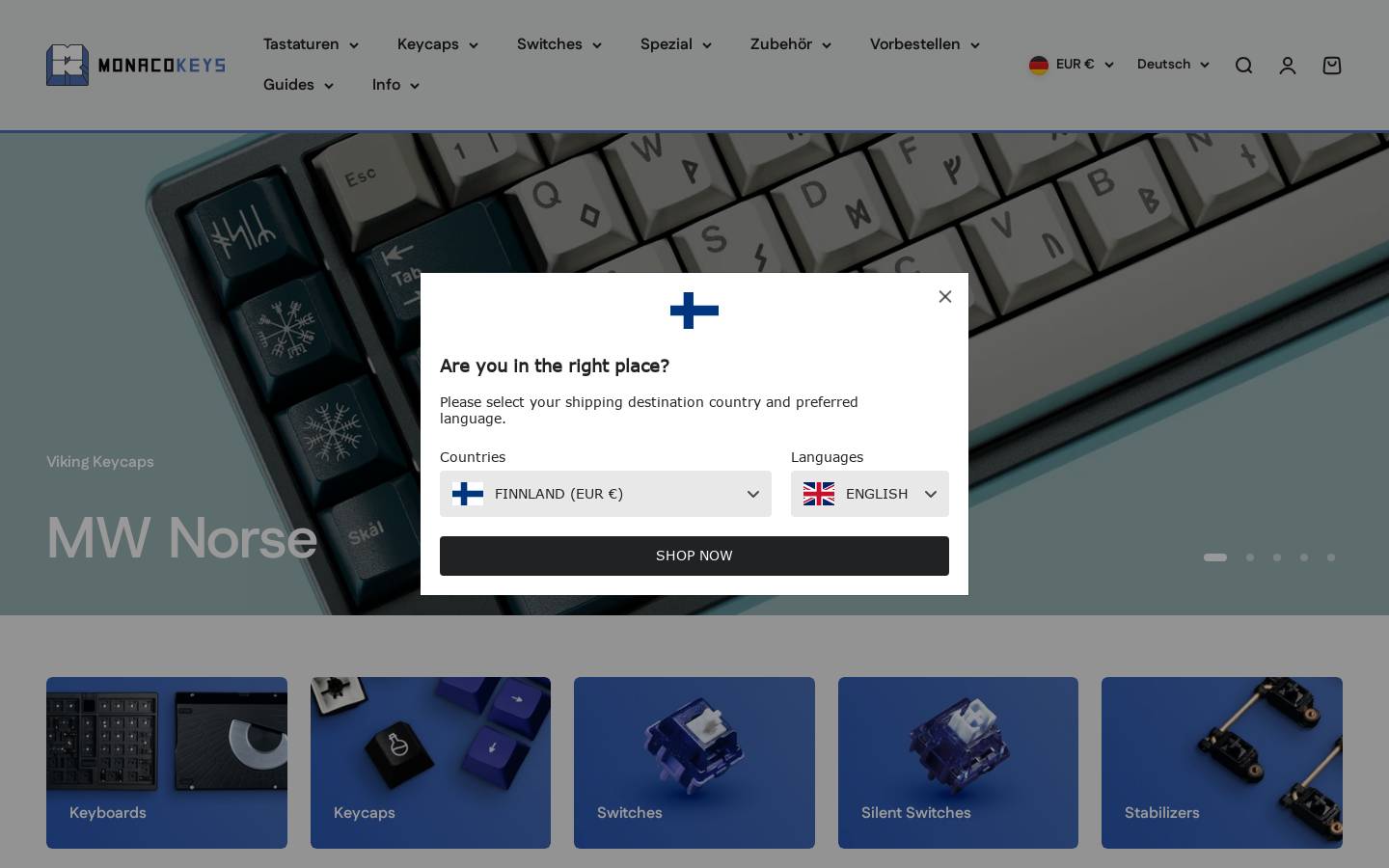 Monacokeys homepage screenshot