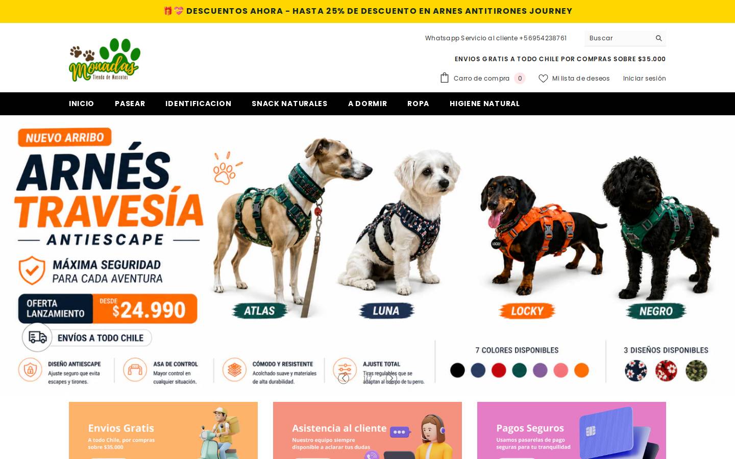 monadastienda.com homepage screenshot