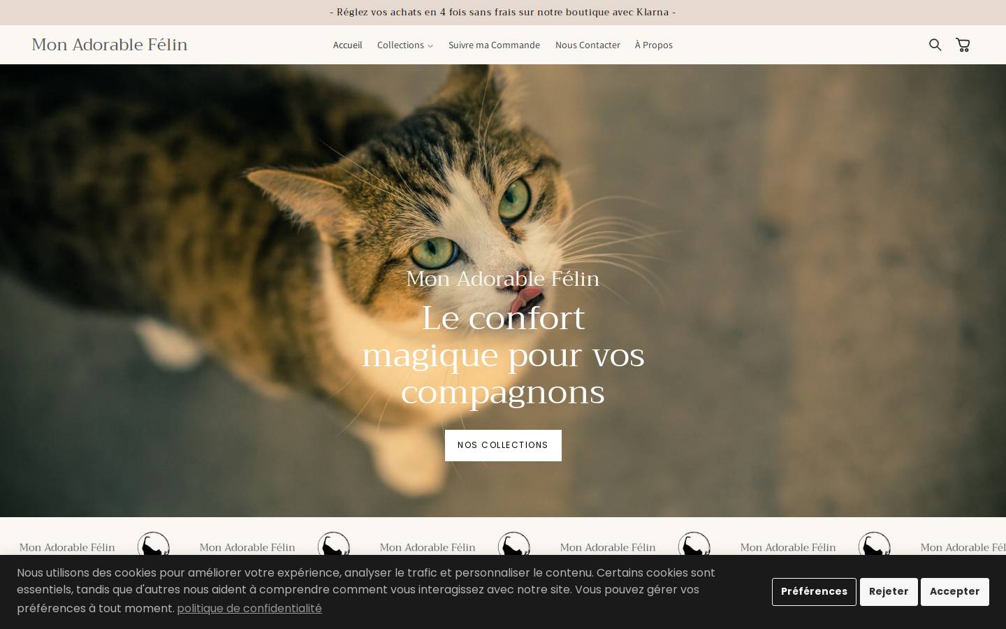 monadorablefelin.com homepage screenshot