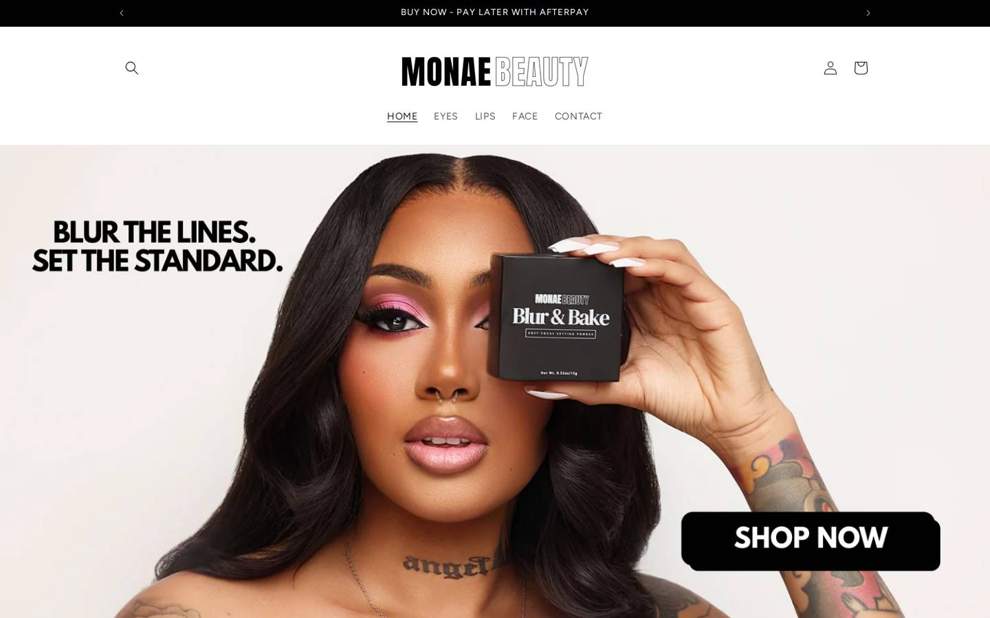 monaebeauty.co homepage screenshot