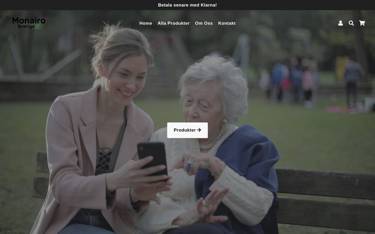 Monairo homepage screenshot