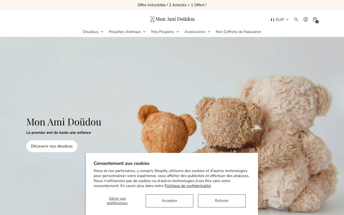 monamidoudou.com homepage screenshot