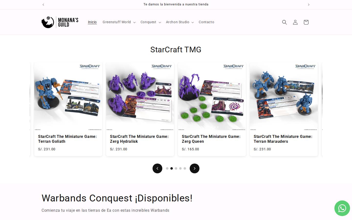 monanasguild.com homepage screenshot