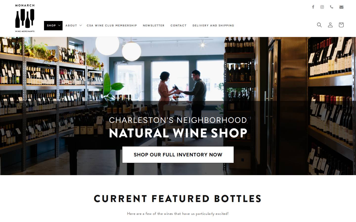 monarchwinemerchants.com homepage screenshot
