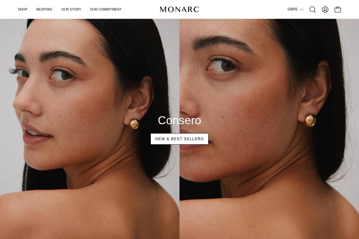 monarcjewellery.com homepage screenshot