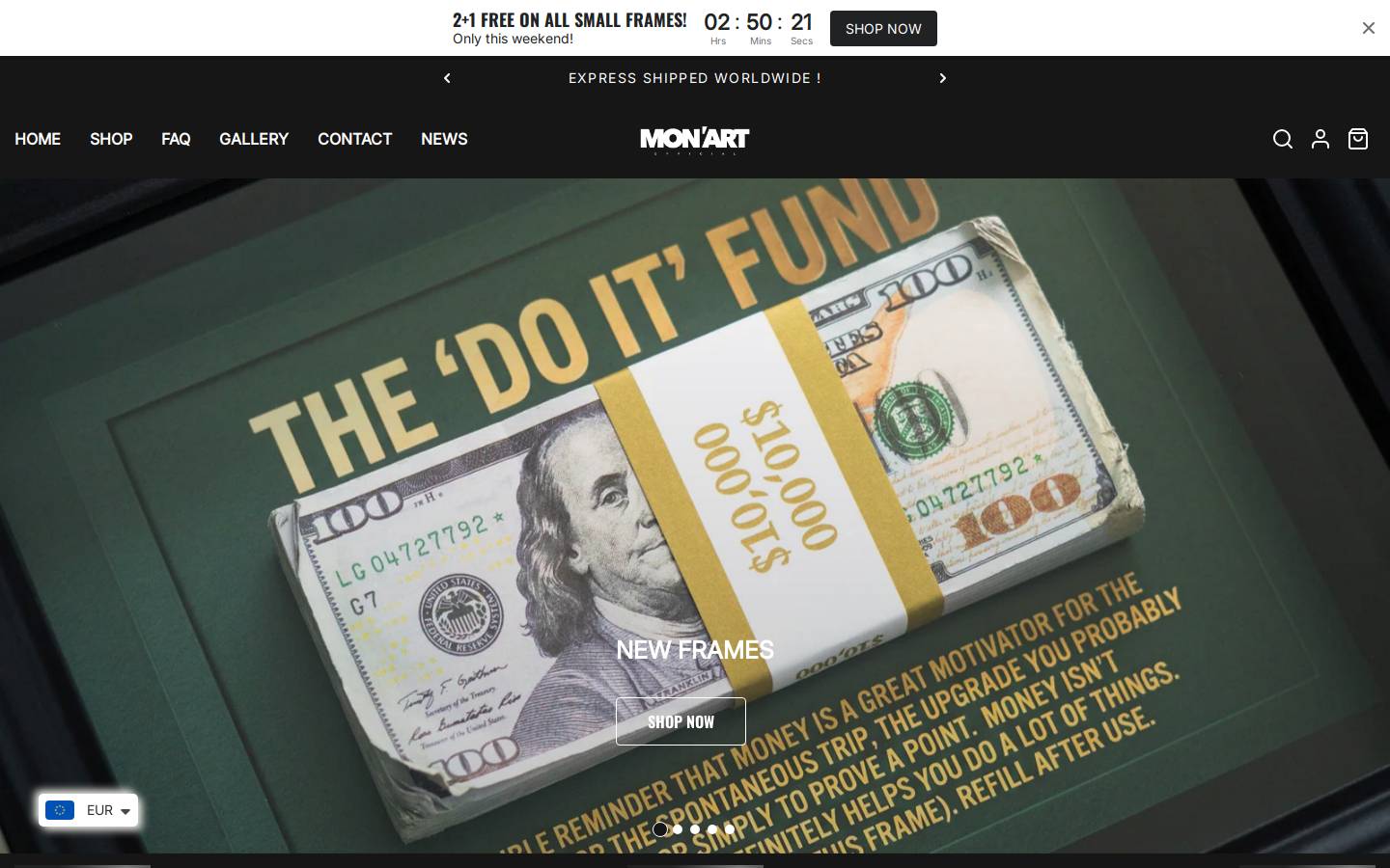 Monartofficial homepage screenshot