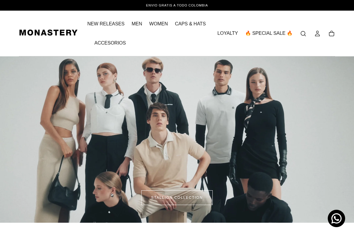 Monastery | Tienda Oficial Colombia homepage screenshot