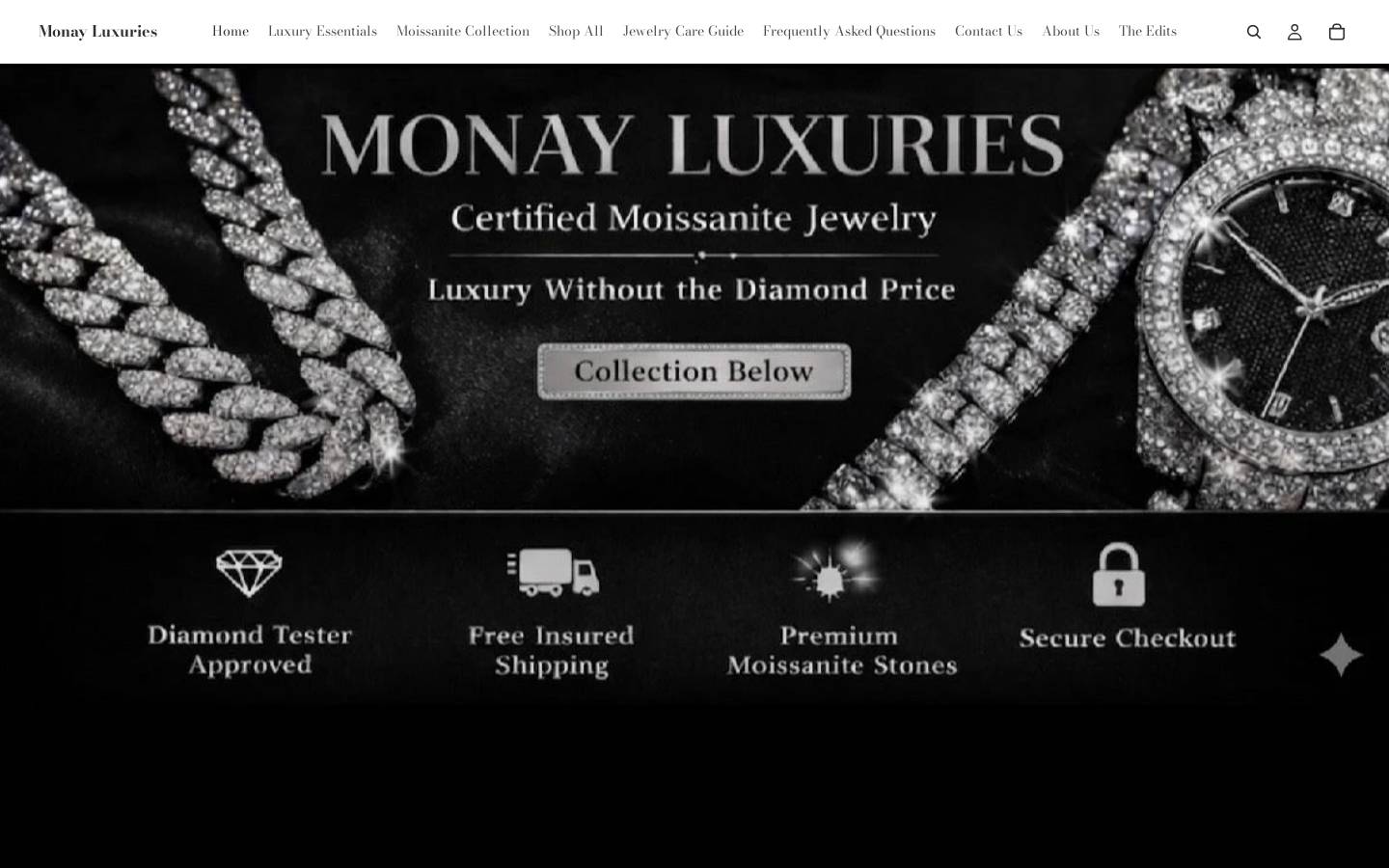 monayluxuries.com homepage screenshot