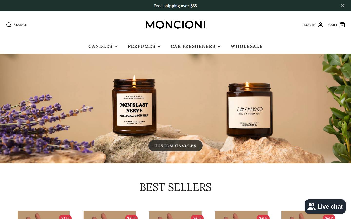 moncioni.com homepage screenshot
