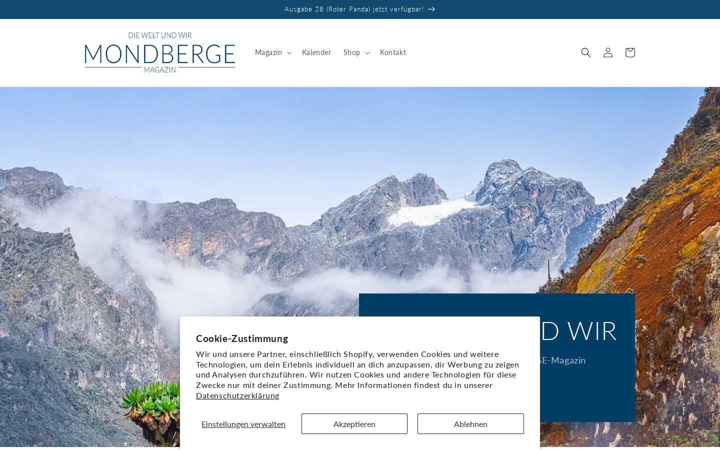 mondberge-magazin.de homepage screenshot
