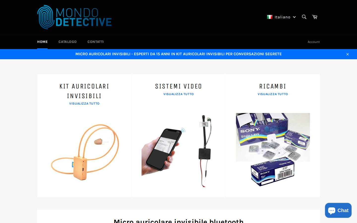 mondodetective.com homepage screenshot