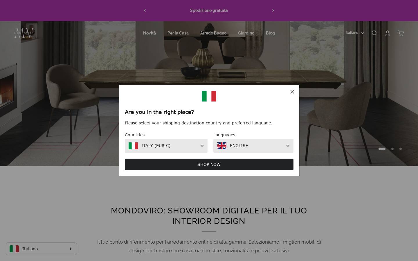 MondoViro homepage screenshot