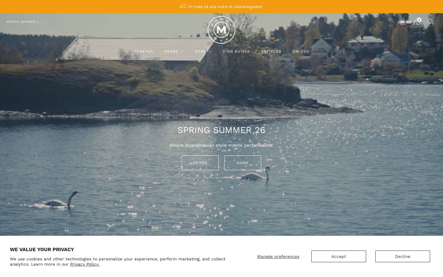 monel.no homepage screenshot