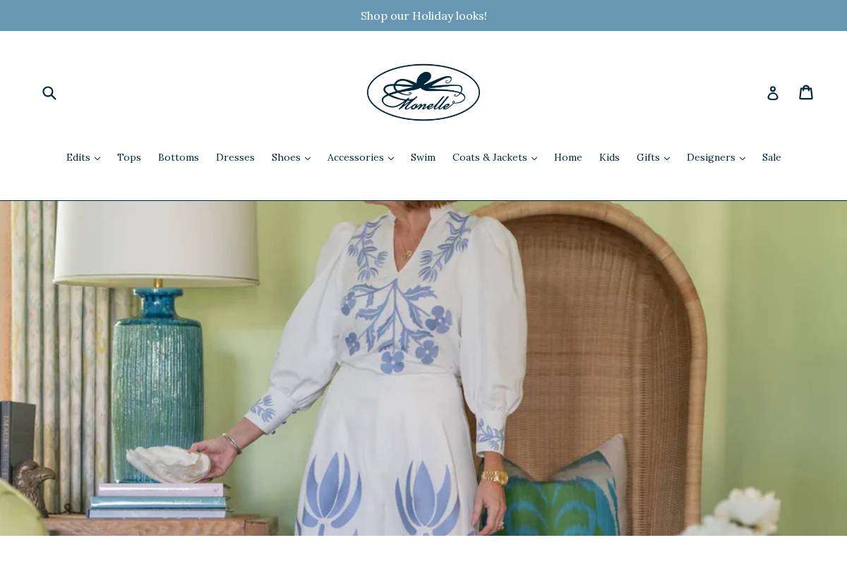 monelle.com homepage screenshot