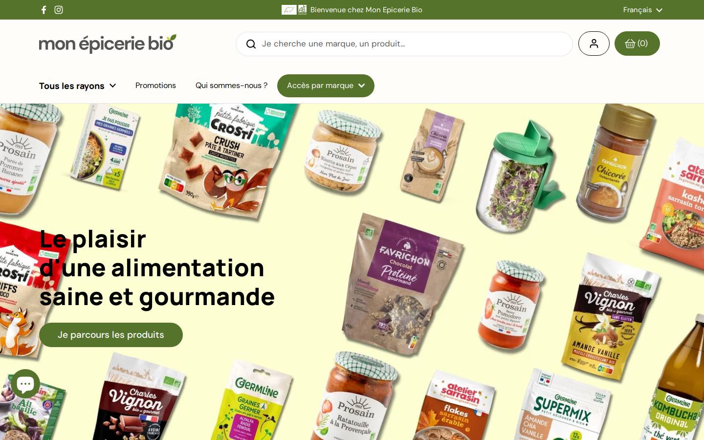 Monepiceriebio homepage screenshot