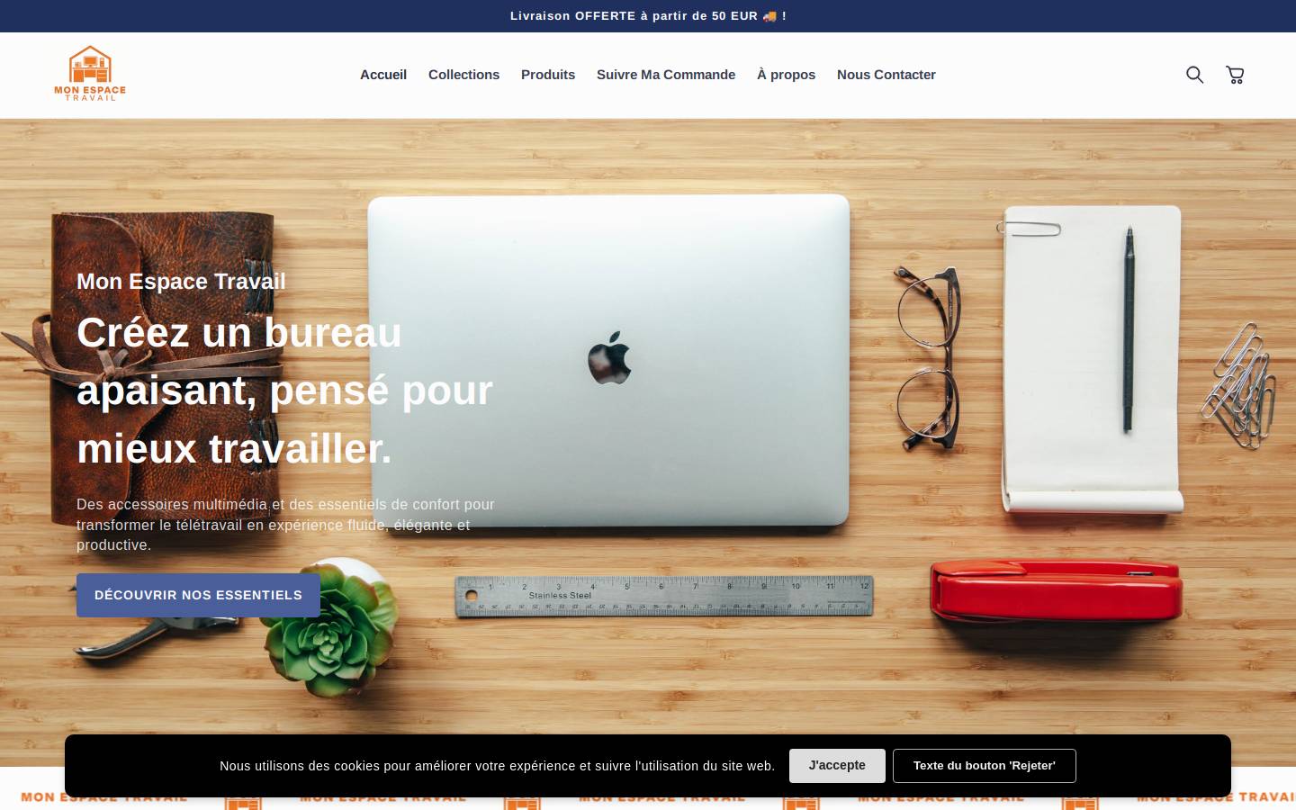 monespacetravail.com homepage screenshot