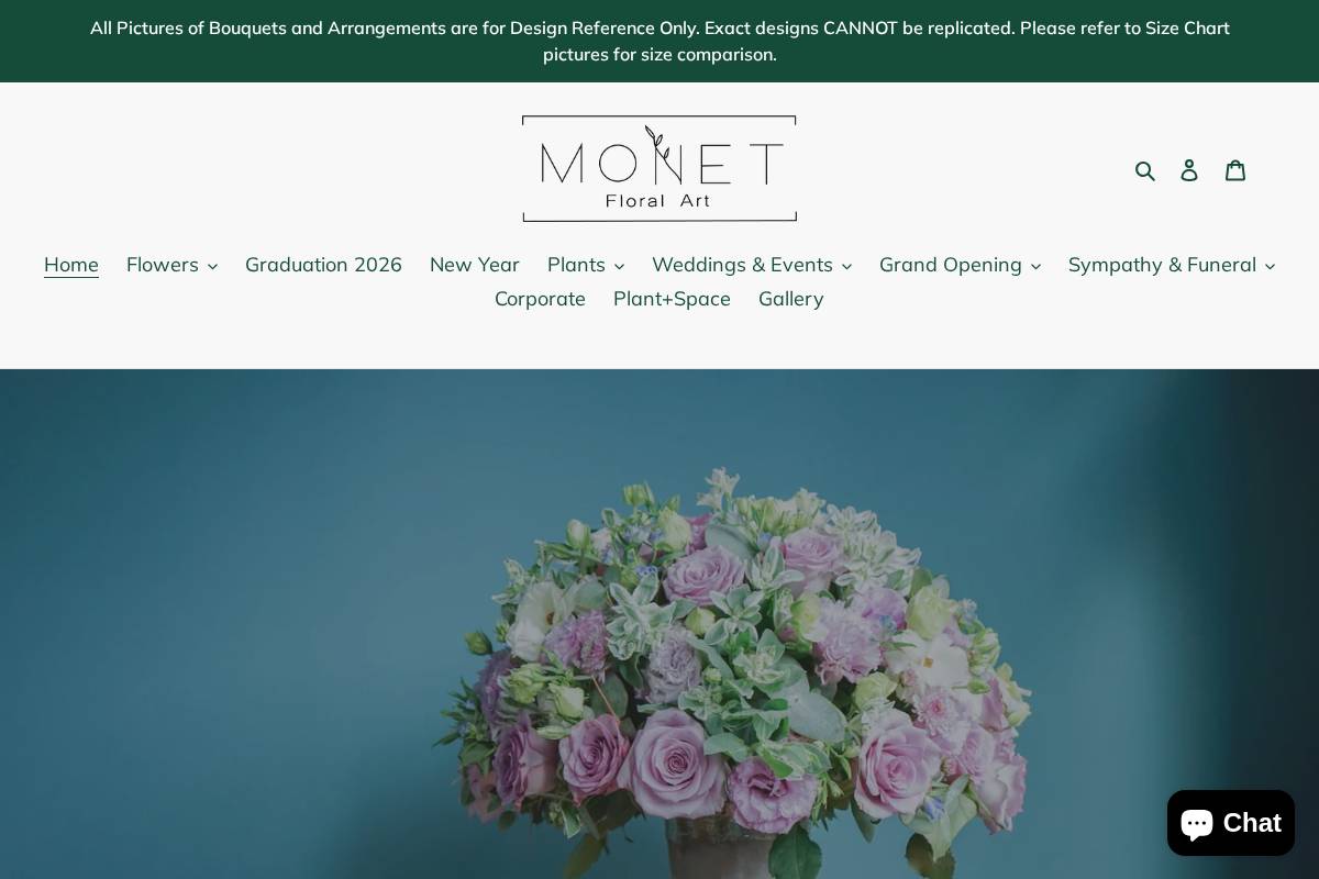 monetfloralart.com homepage screenshot