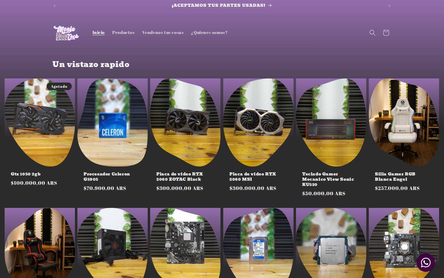 monfetech.com homepage screenshot
