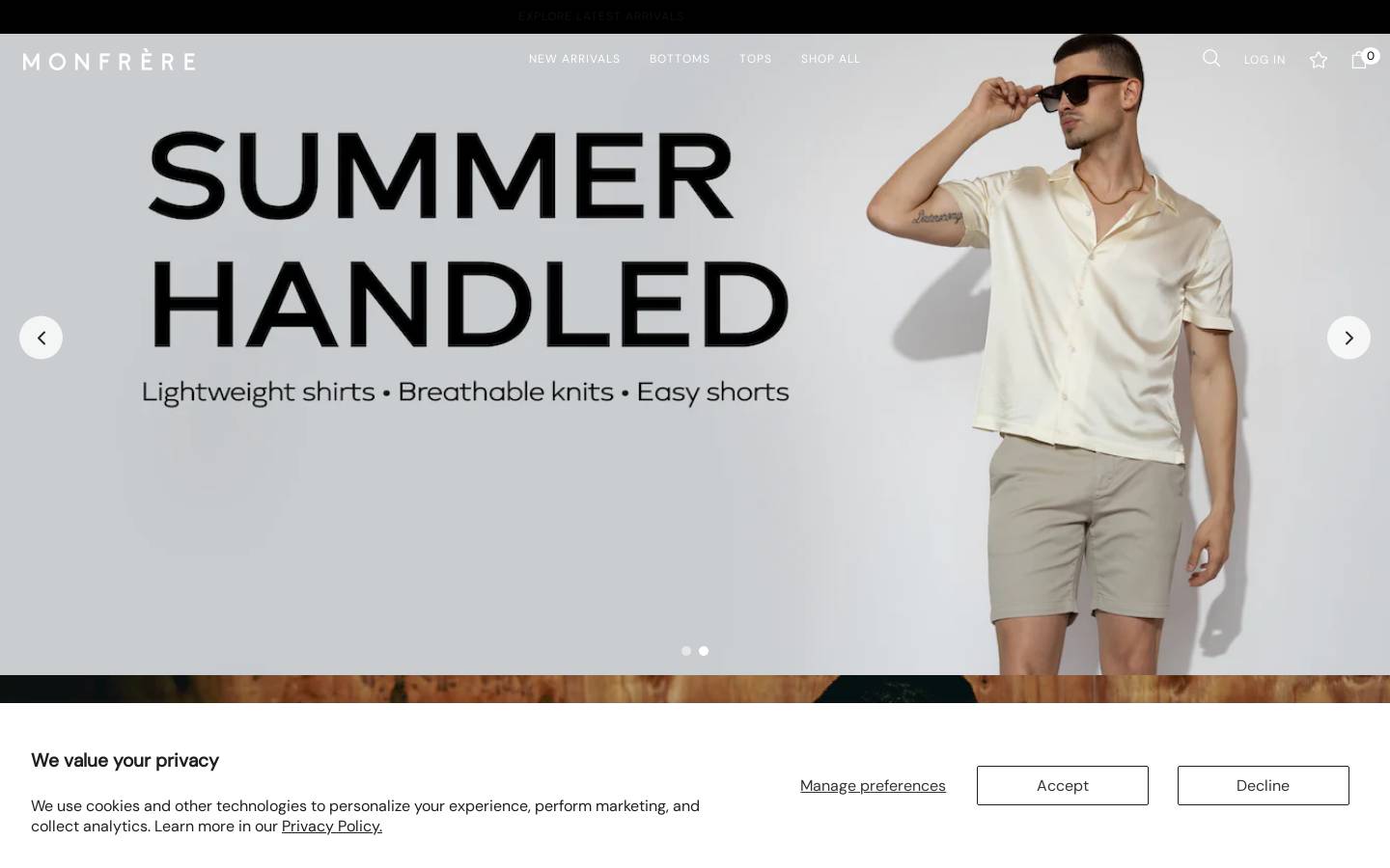 Monfrerefashion homepage screenshot