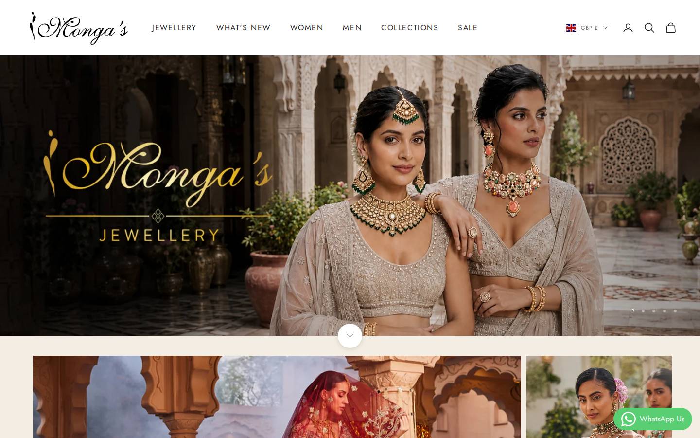 Mongas homepage screenshot