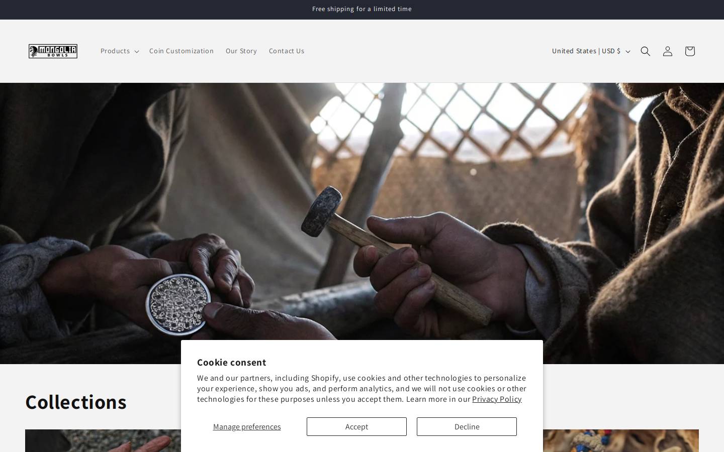 mongoliabowls.com homepage screenshot