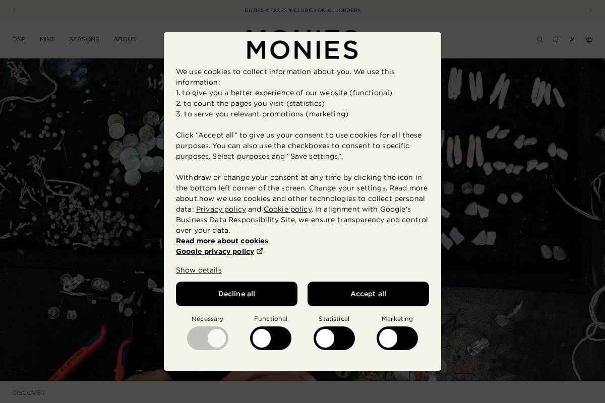 monies.com homepage screenshot