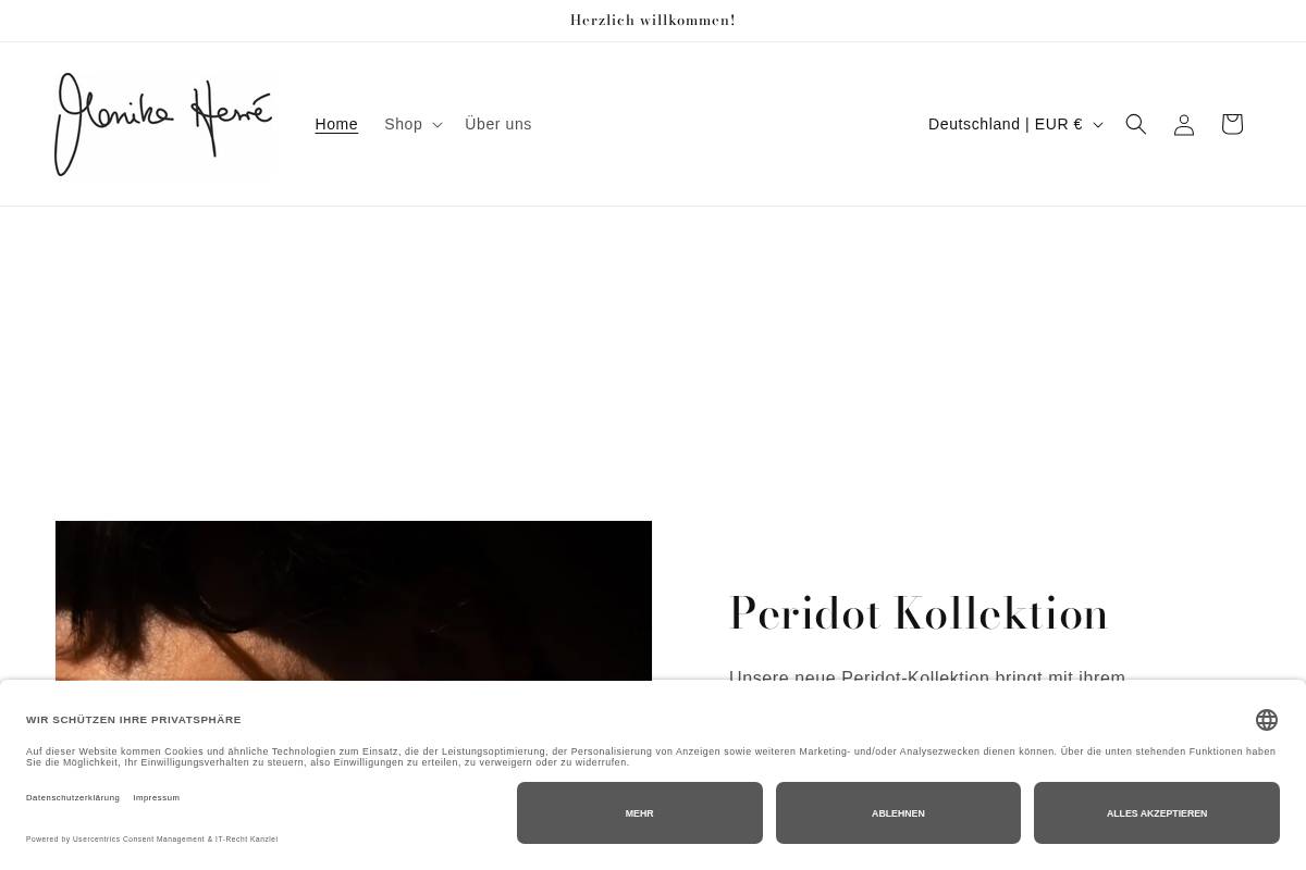 monikaherre.com homepage screenshot