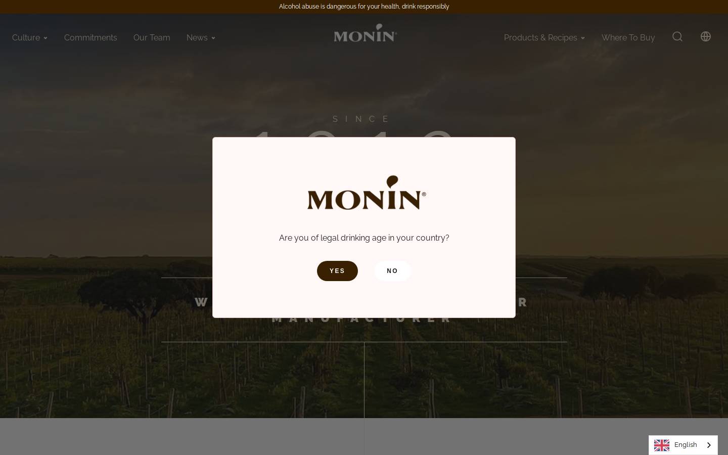 Monin1912 homepage screenshot