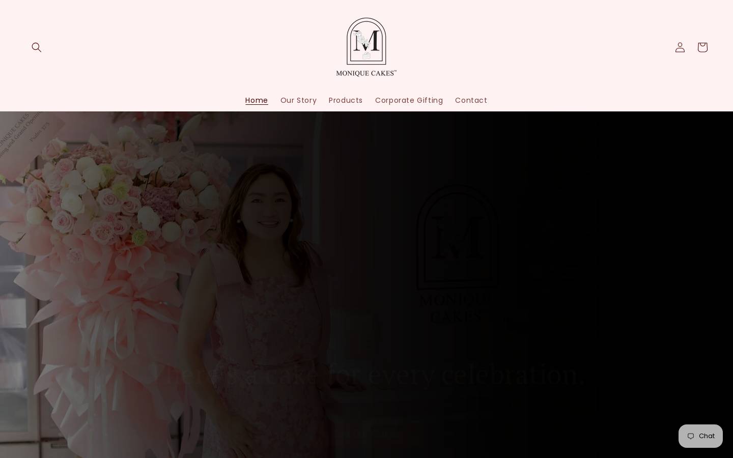 moniquecakesph.com homepage screenshot
