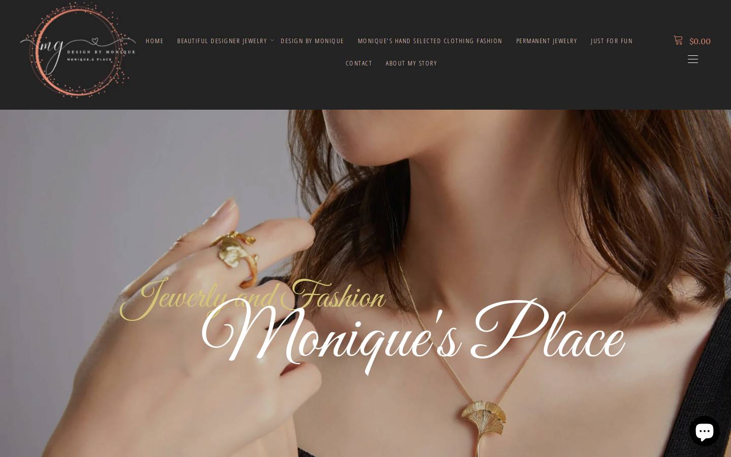 moniquesplace.com homepage screenshot