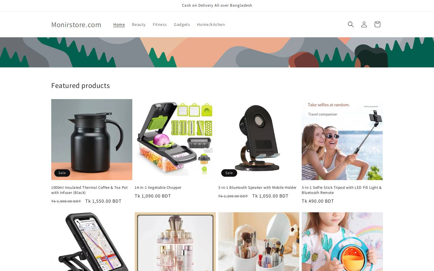 monirstore.com homepage screenshot
