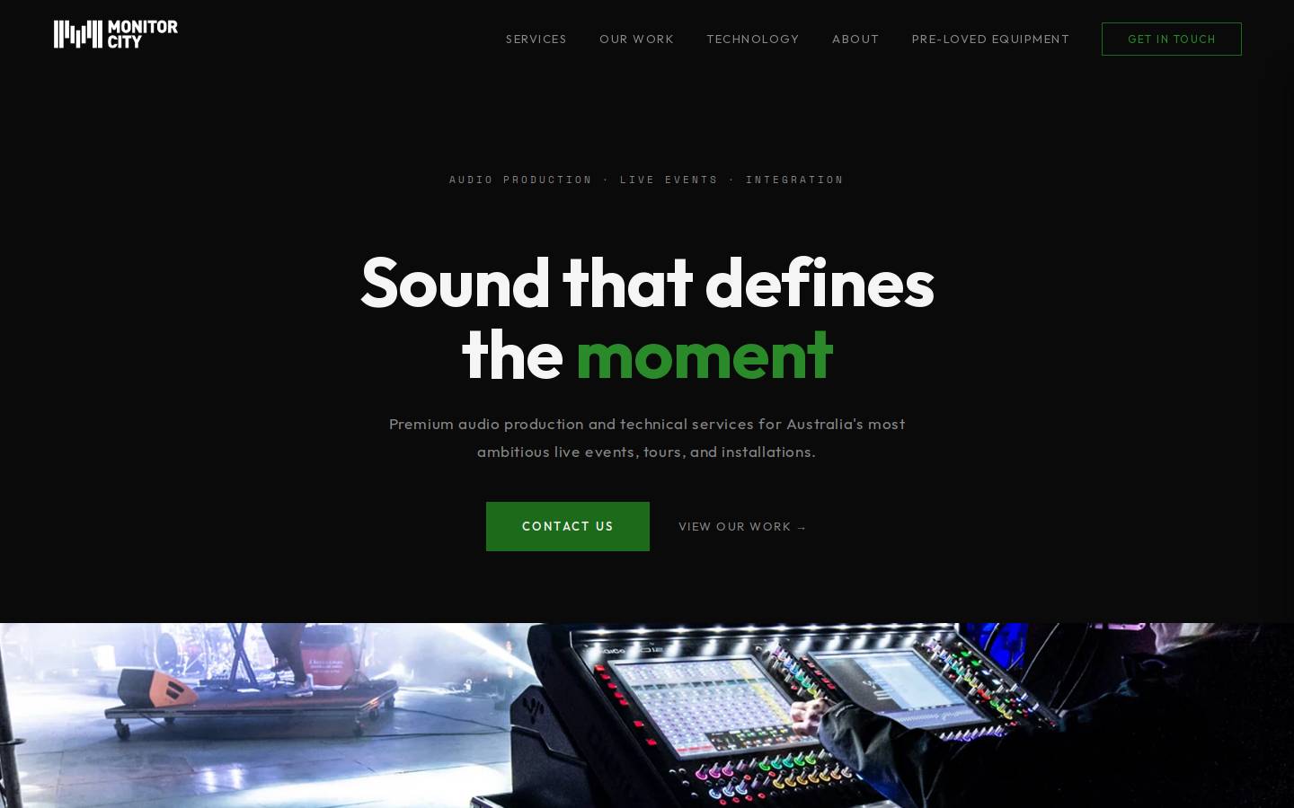 monitorcity.com.au homepage screenshot