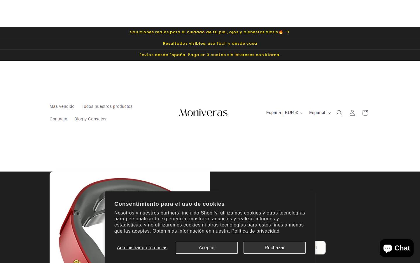 moniveras.com homepage screenshot