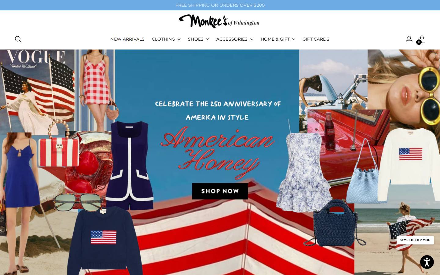 monkeeswilmington.com homepage screenshot