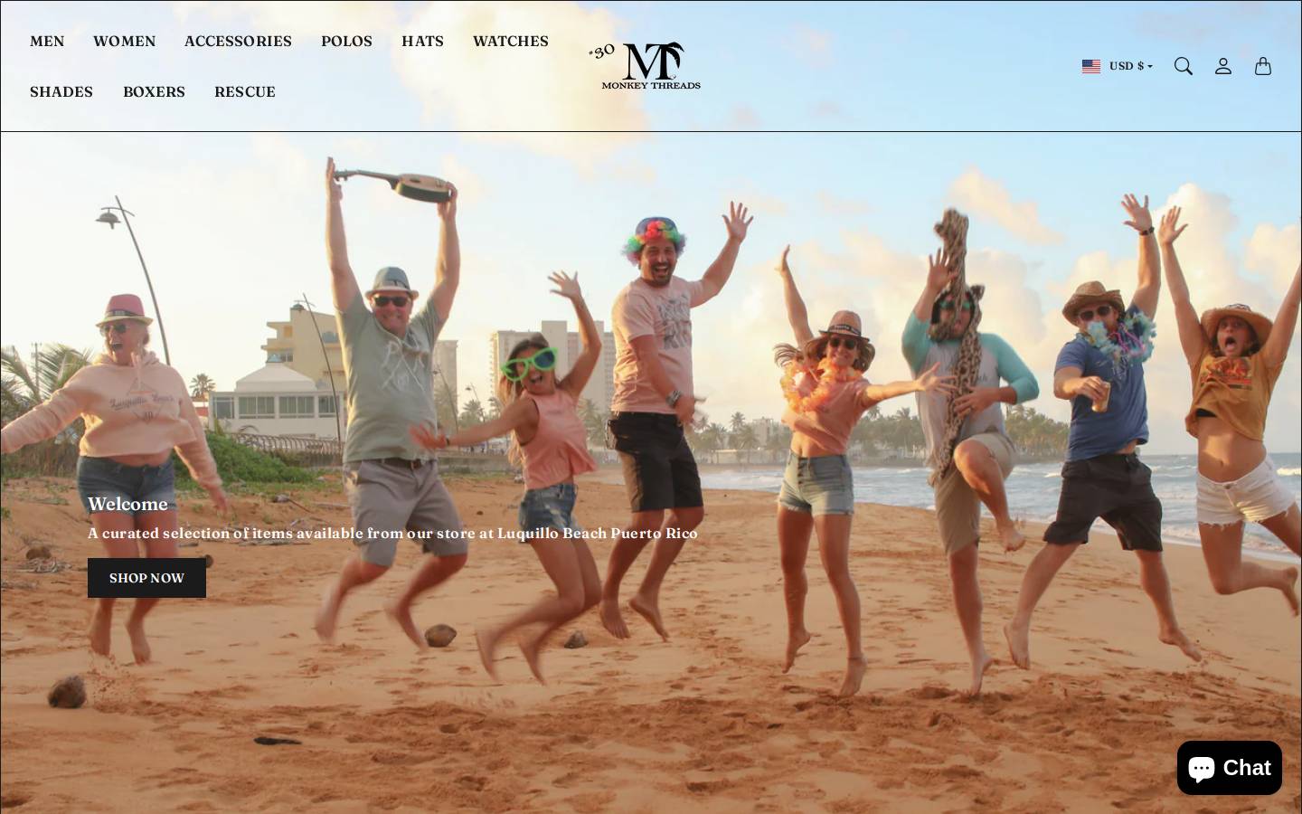 monkey-threads.com homepage screenshot