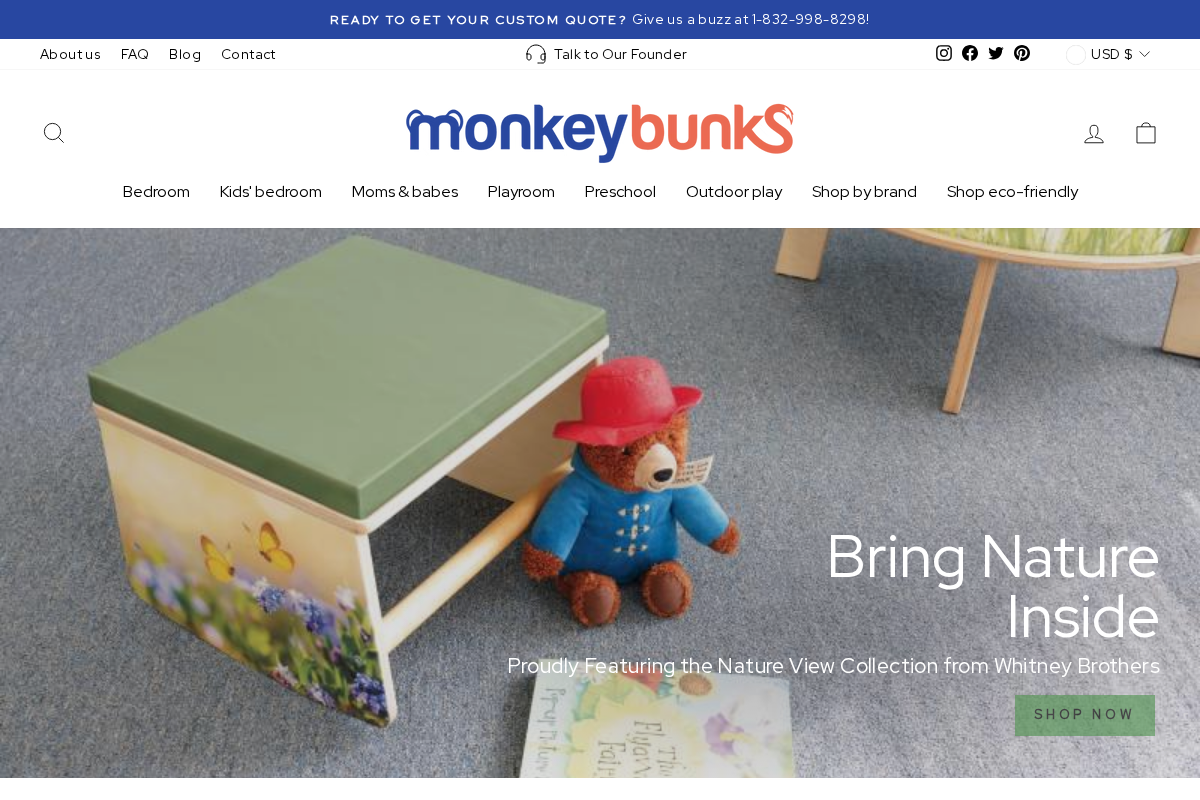 Monkey Bunks homepage screenshot