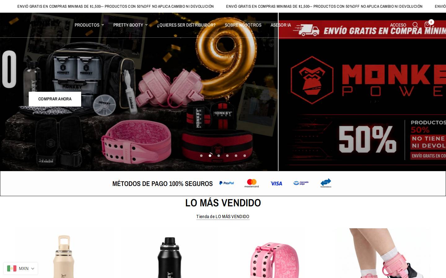 monkeypowerfit.com homepage screenshot