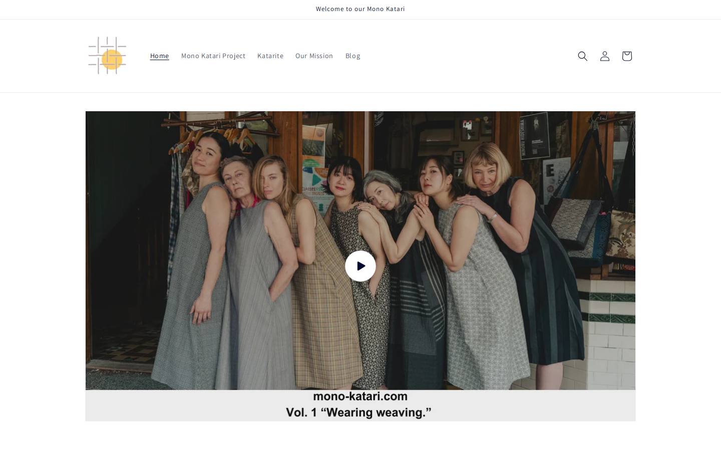 mono-katari.com homepage screenshot