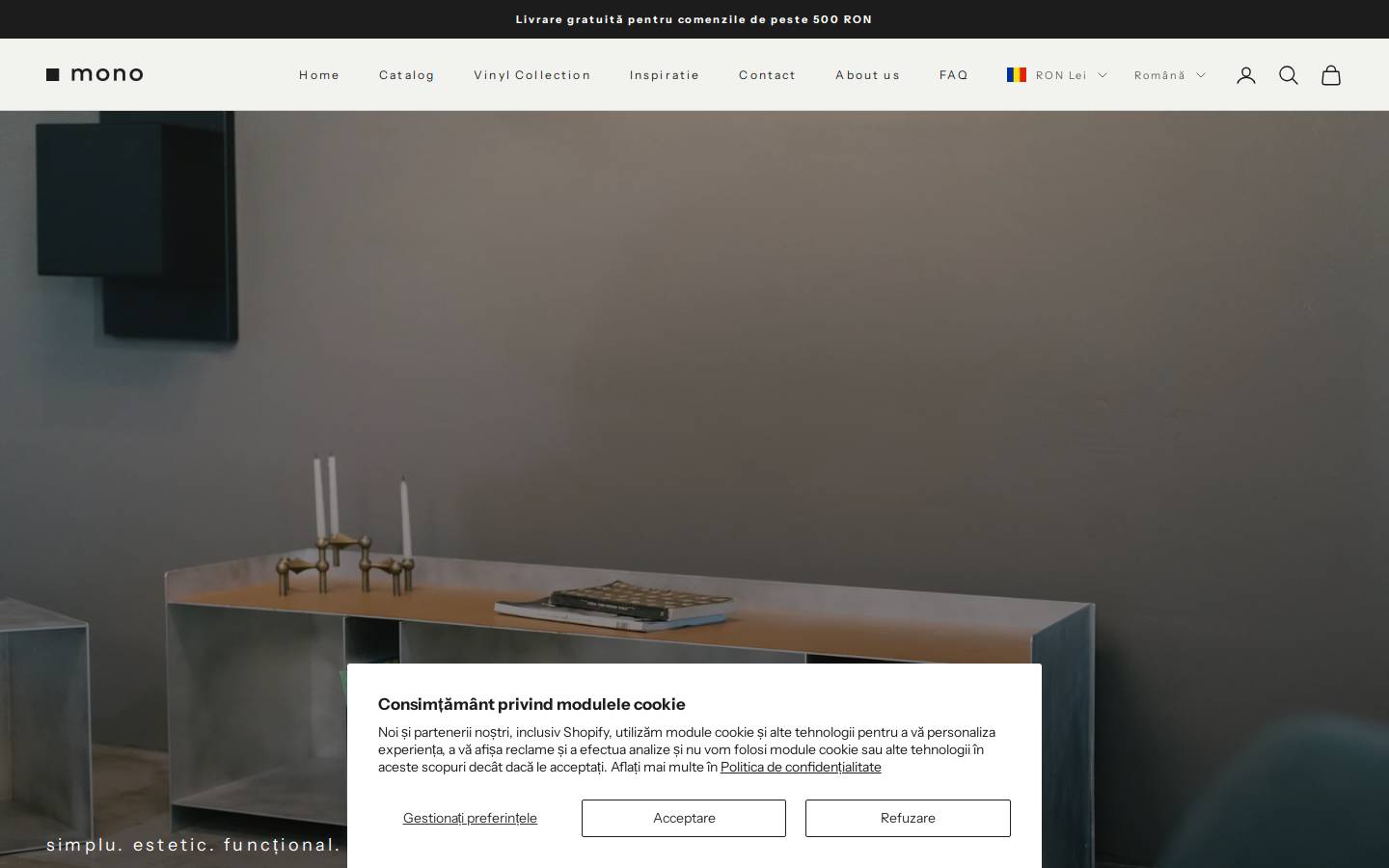 Mono homepage screenshot