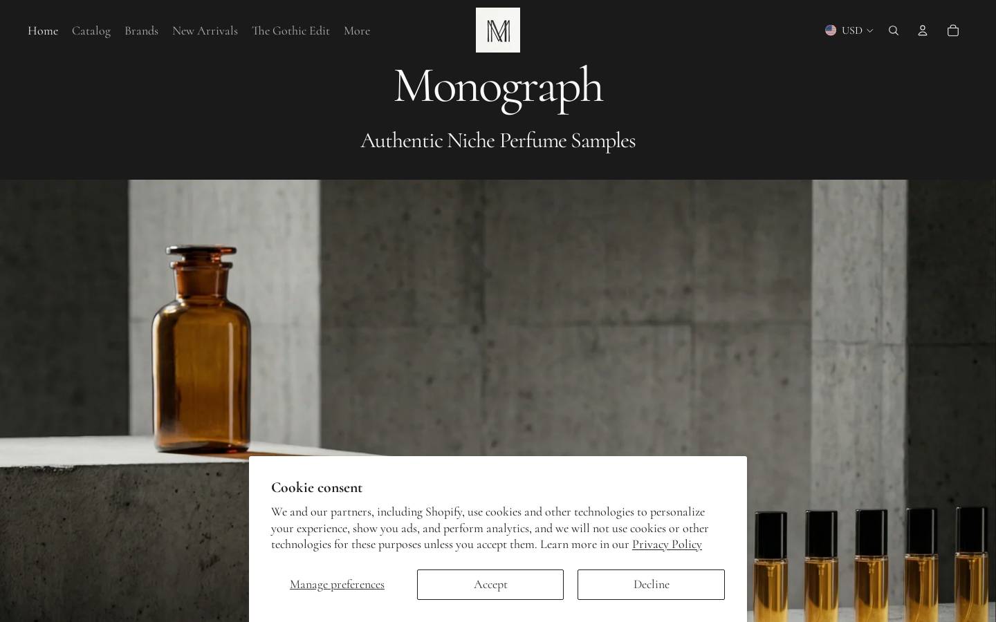 monographscent.com homepage screenshot