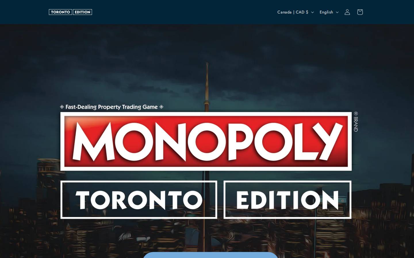 monopolytorontoedition.com homepage screenshot