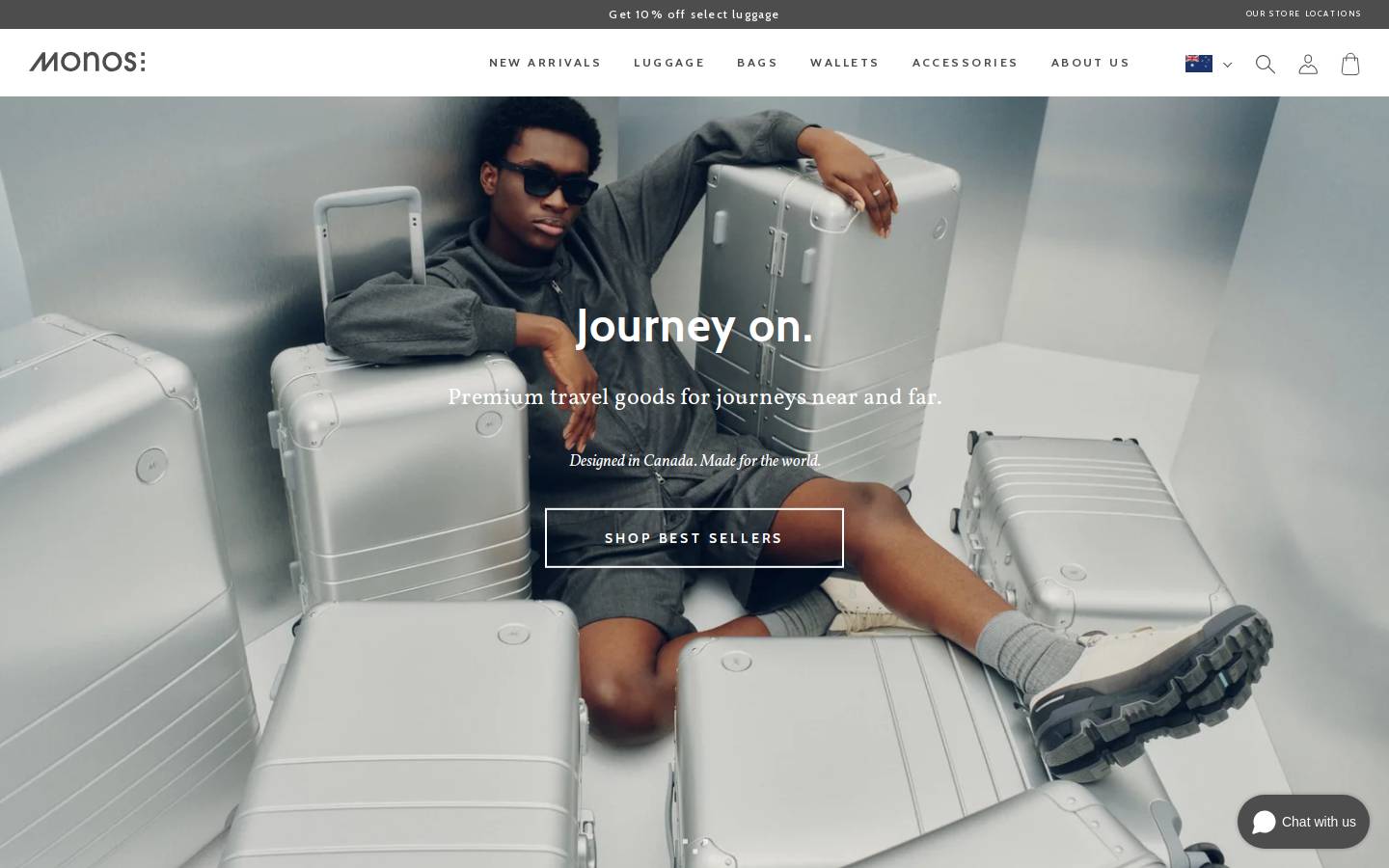 Monos homepage screenshot