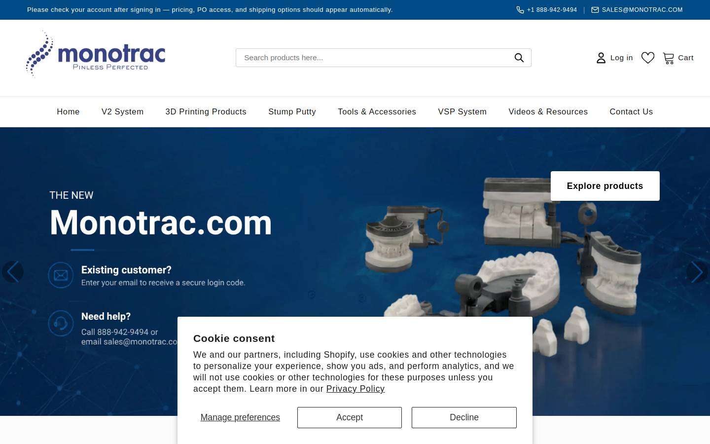 monotrac.com homepage screenshot