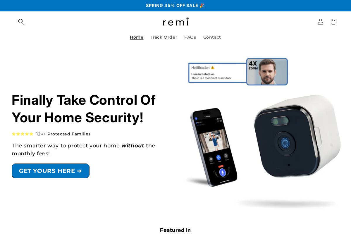 Monremi homepage screenshot